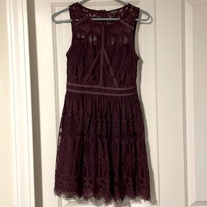 Lily Rose maroon dress with lace